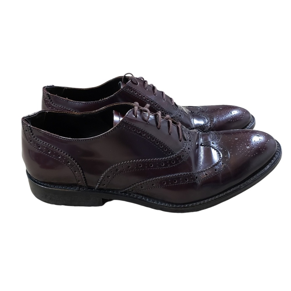 To Boot New York Adam Derrick Men Shoes 8 Burgundy Leather Wingtip Oxford Brogue